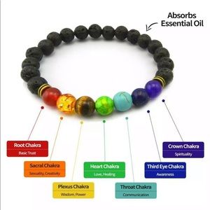 Lava Stone Bracelet Chakra Yoga Reiki Essential